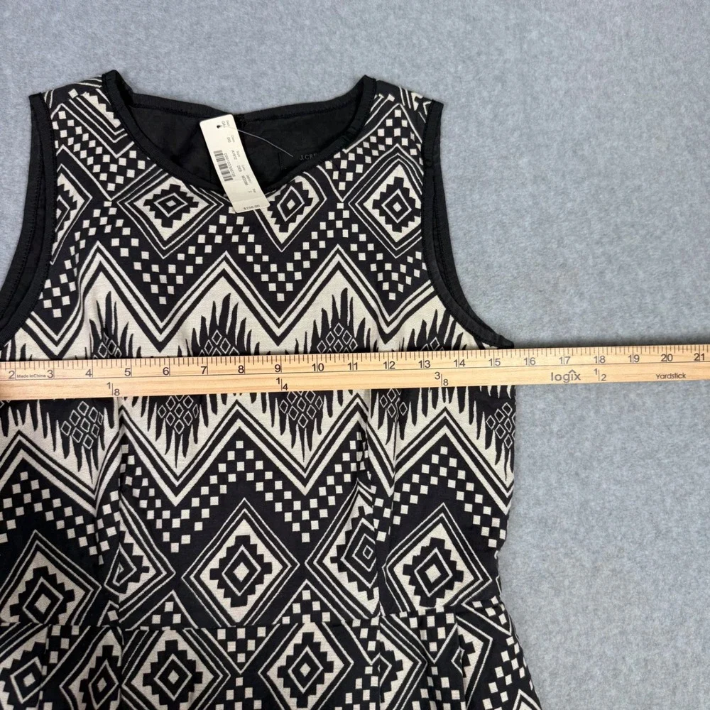 J.Crew Geometric Ikat Southwestern Autumn Wedding Dress Black White Size 2 New